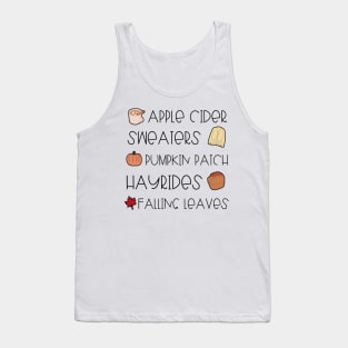 Fall Things Icons Tank Top